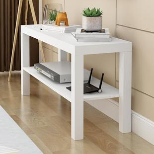 A9L简约电视柜拉克边柜双层小户型边桌客厅储物柜窄收纳柜置物柜