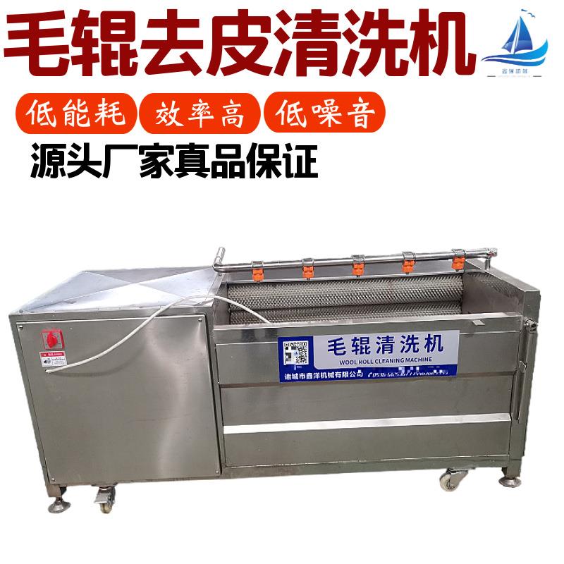 海鲜海蛎子毛辊清洗机根茎类果蔬中药材清洗设备土豆红薯去皮机