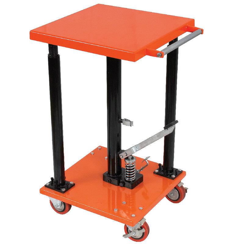 液压柱式可移动脚踏升降台手推平台车液压升降平台车厂家现货