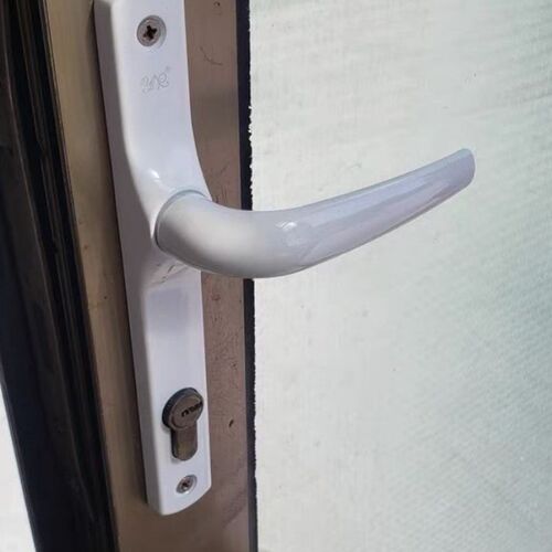 断桥铝老式入户门锁把手平开门执手门把J手铝合金执手门拉手配件