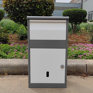 家用门口快递收纳箱存放柜室外快递放置箱家庭户外墙上包裹密码箱