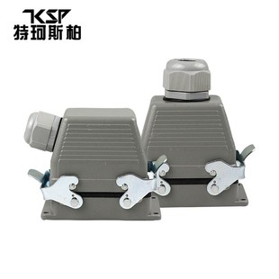 F工业防水航空插头插座35A 006 矩形重载连接器4孔6针12芯HSB