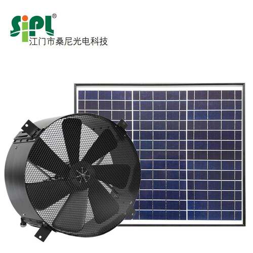 圆形14英寸扇叶40W太阳能换气扇适用于仓库/厂房/温室大棚