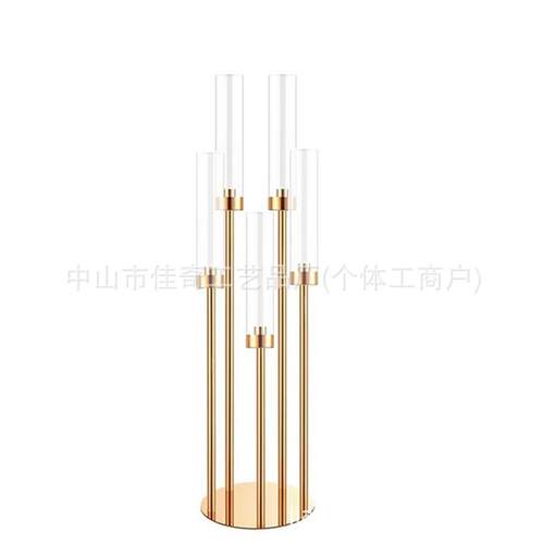婚庆蜡烛台摆件舞台节节高路引电镀步步高烛台婚礼布置造型