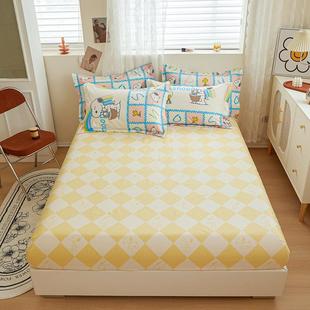 纯棉床笠单件北欧简约150x200cm全棉床罩180x200席梦思床垫保护套