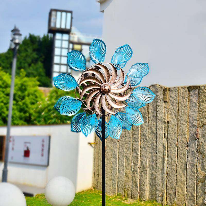 新款太阳能风车铁艺两面旋转风车树叶户外花园庭院园林创意景观灯,清洗/食品/商业设备,风口/风叶/风机配件,淘宝优惠券,粉丝福利购,淘宝优惠卷