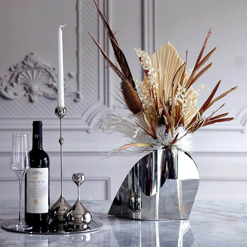 简约现代金属花瓶轻奢摆件创意家居客厅花束插花器样板房间装饰品,清洗/食品/商业设备,风口/风叶/风机配件,淘宝优惠券,粉丝福利购,淘宝优惠卷