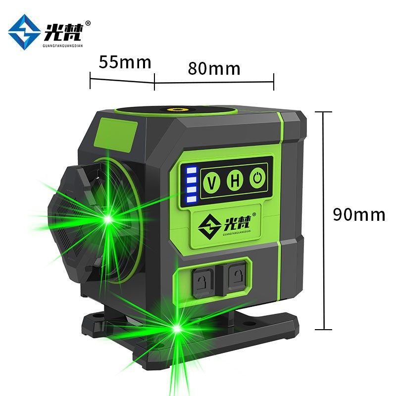 光梵迷你水平仪小型 红外线便携12线绿光高精度自动打线贴地室外