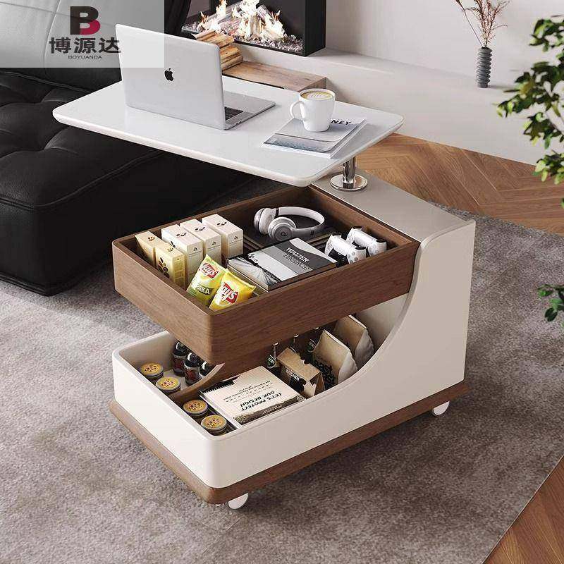 简约可移动岩板茶几客厅家用沙发边几精致多功能小推车升降茶几,特色手工艺,其他特色工艺品,淘宝优惠券,粉丝福利购,淘宝优惠卷