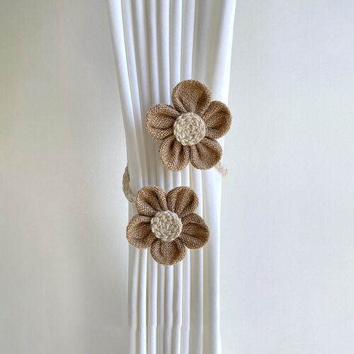 花朵窗帘扣绑带一对装客厅扎束带可爱扣P环收拢夹装饰点缀