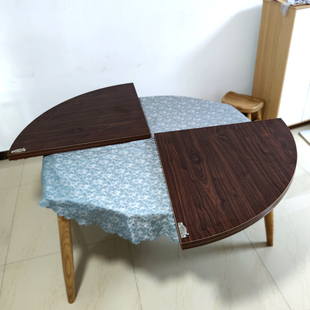 四分可折叠圆桌面4折圆桌台面板餐桌圆形4块家用大圆桌12 20人