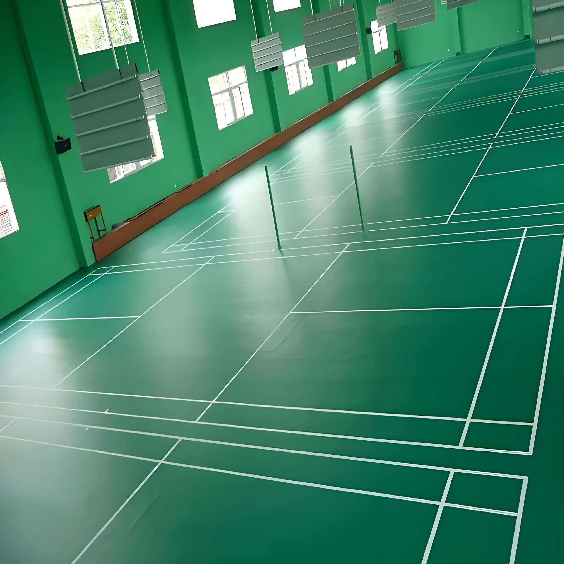 pvc塑胶地板贴室外室内运动地胶垫羽毛球场匹克球篮球场木纹4.5mm