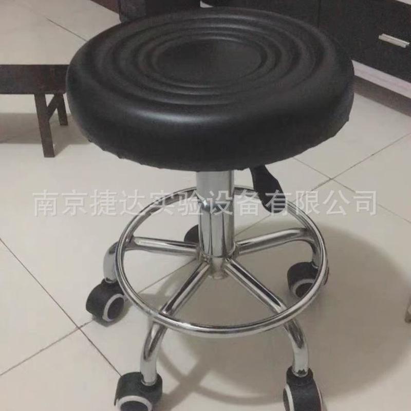 实验室圆凳凳可升降旋转实验室圆凳扶手实验电镀铁丝杠气杆黑