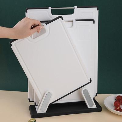 塑料分类菜板三件套多功能三合一底座收纳双面砧板研磨蒜泥切菜板