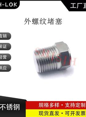 SHJH厂家直销替代Swagelok316不锈钢SS-12-P 外螺纹NPT堵塞