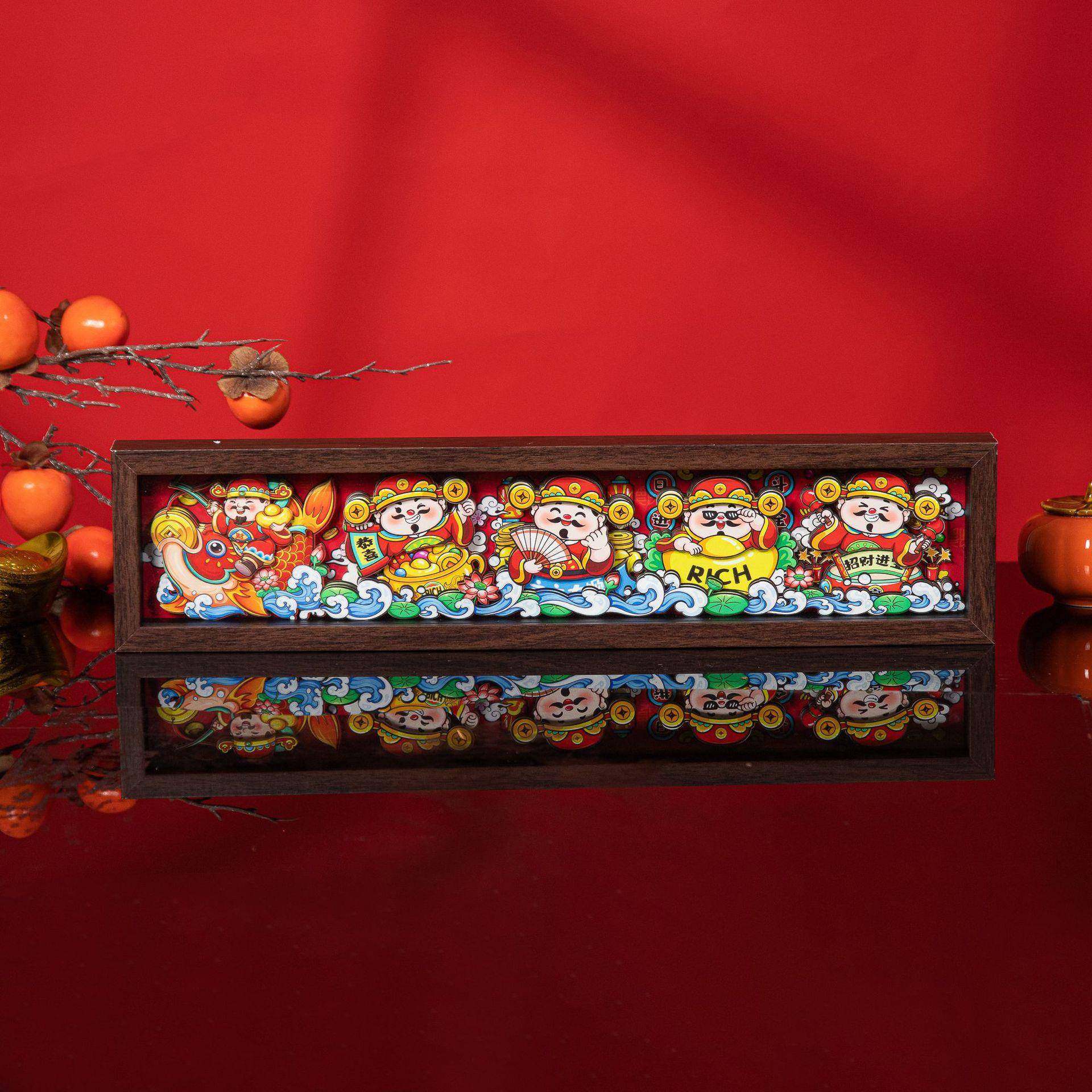 3d立体相框画国潮剪纸文创摆件乔迁送开业礼物中国特色工艺品