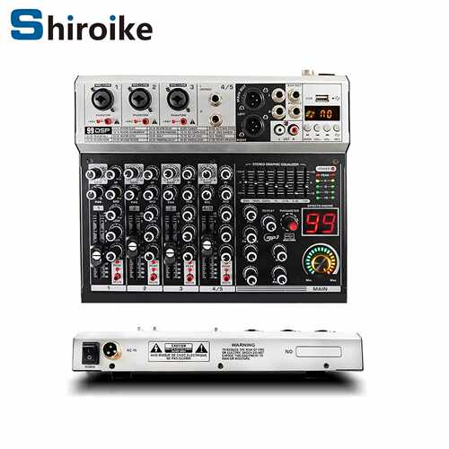 GAX-K5 专业5通道调音台内置99dsp混响效果舞台直播k歌混音器蓝牙