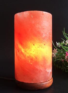 喜马拉雅盐灯盐晶灯 雕刻盐灯 创意摆件 圆柱型盐灯
