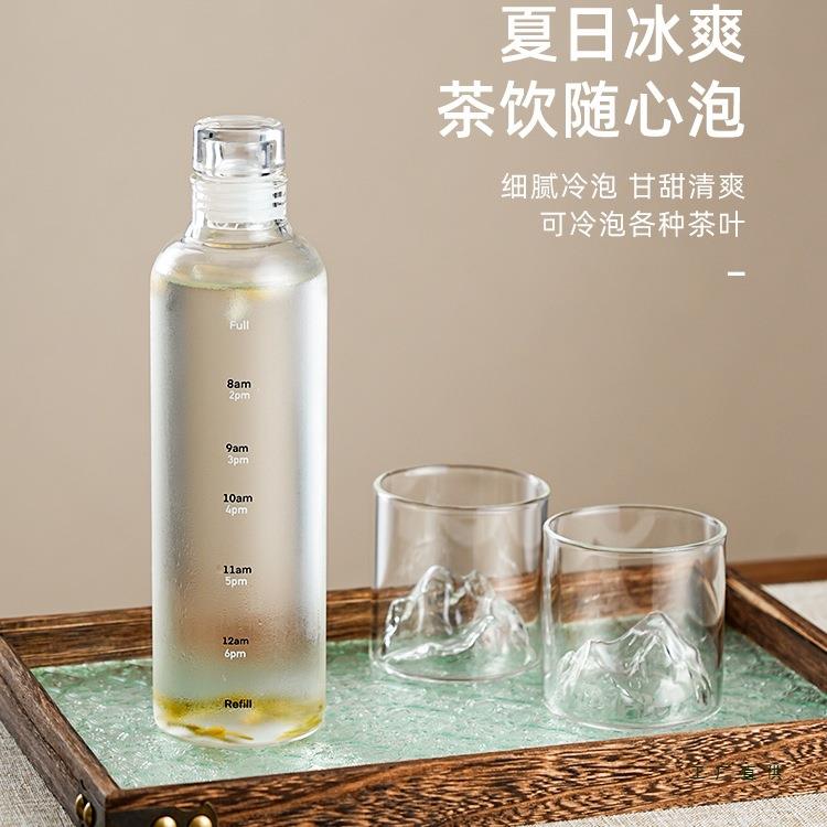 冷泡茶瓶子玻璃夏天大容量冰箱装水容器冰茶凉水壶耐高温便携茶杯图片