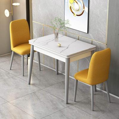 可伸缩折叠式岩板餐桌椅家用小户型2025新款长方形吃饭桌子