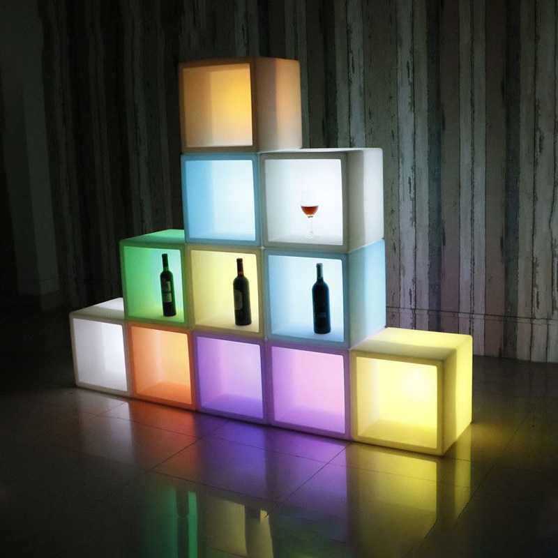 户外冰桶酒会立方体冰镇啤酒桶遥控发光托盘跨境电商爆款酒柜冰块