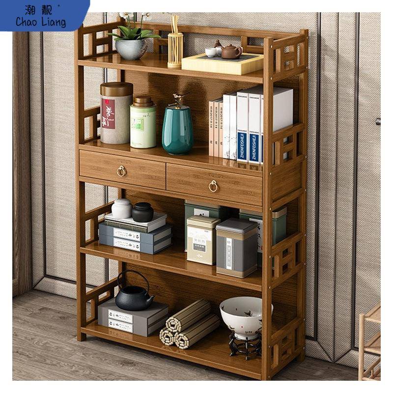 茶架子置物架多层茶叶收纳柜客厅小型博古架茶室茶具架茶叶展示