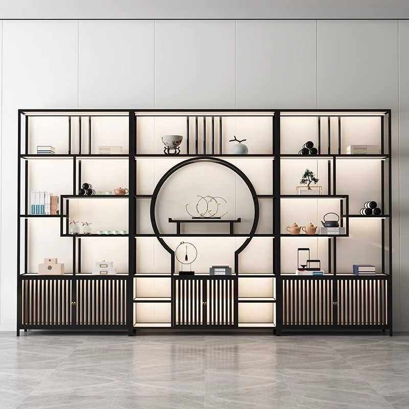 轻奢博古架装饰品摆件多宝阁架子茶室布置物架现代茶柜茶叶展示柜,鲜花速递/花卉仿真/绿植园艺,其它园艺用品,淘宝优惠券,粉丝福利购,淘宝优惠卷