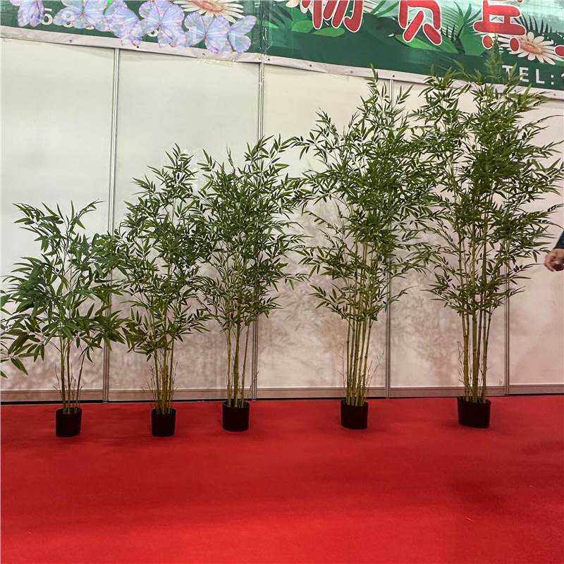 仿真竹子室内装饰绿植隔断屏风假挡墙造景竹盆栽加密真毛竹仿真花
