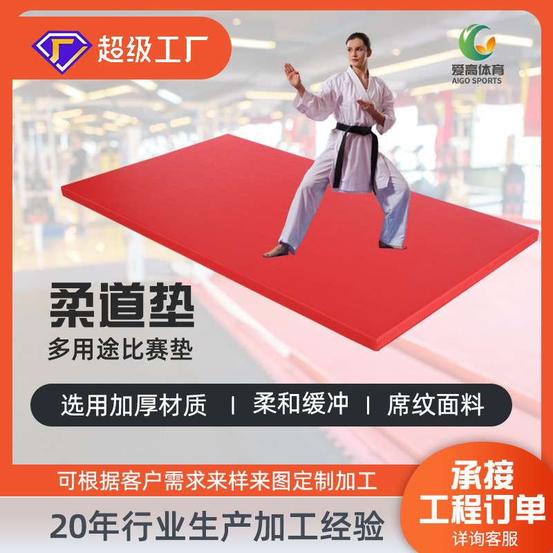 比赛训练柔道垫子摔跤垫武术散打空翻体操搏击柔术跆拳道垫子