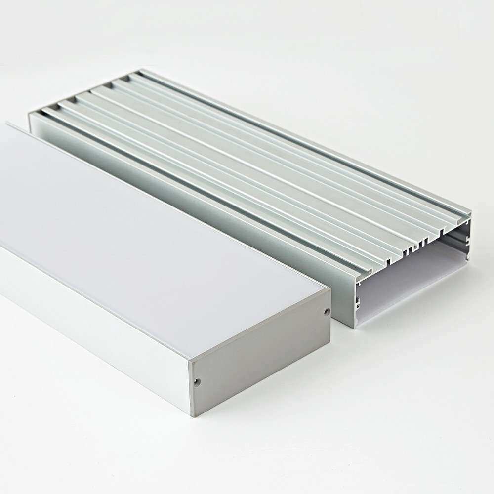 led线条灯外壳 LED办公灯铝槽 硬灯条套件 100x35 吊线灯外壳