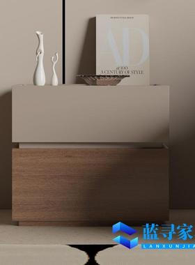 床头柜床头简约现代卧室小型储物柜家用积木轻奢收纳高级床边柜