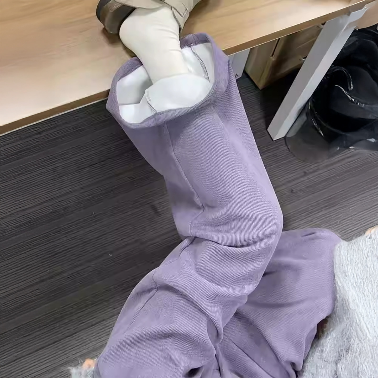 紫色灯芯绒阔腿裤女秋冬季2025新款高腰垂感加绒小个子西装直筒裤,女装/女士精品,休闲裤,淘宝优惠券,粉丝福利购,淘宝优惠卷