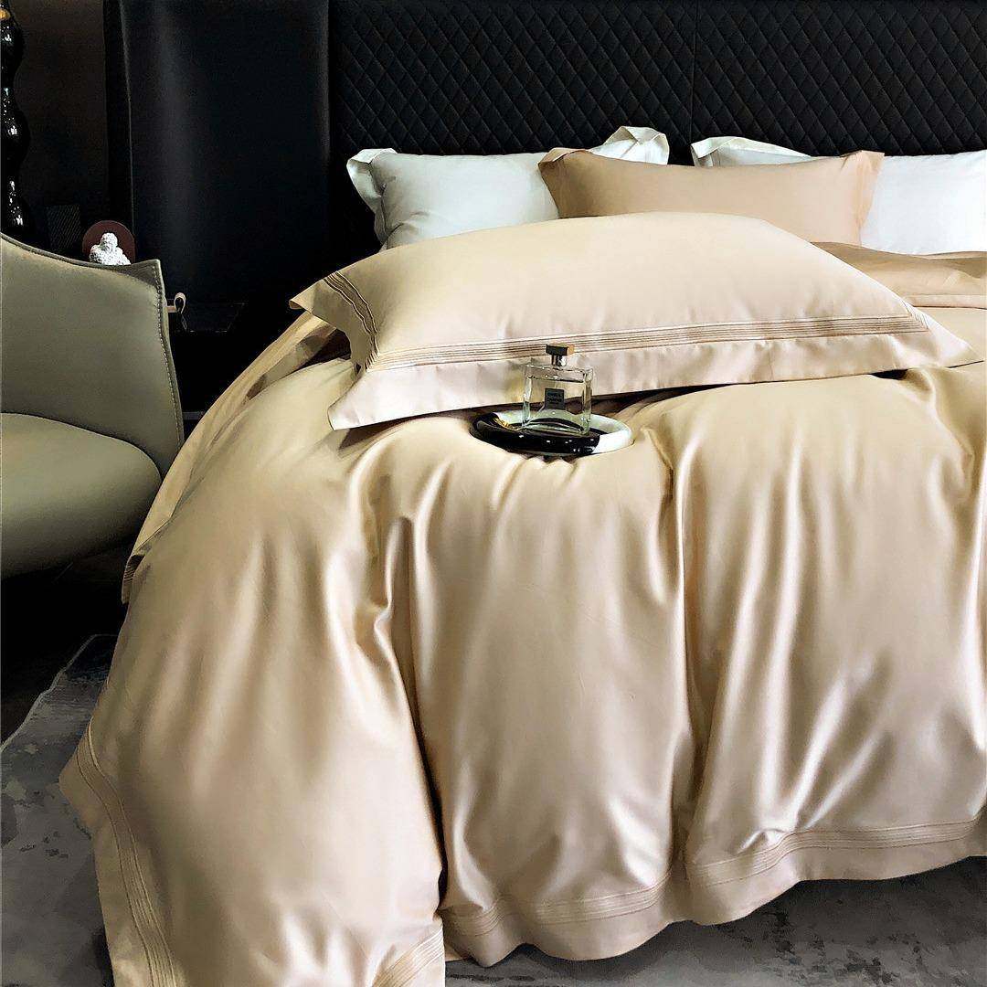 简约现代风纯色五线绣寝具四季款床品高端纯棉长绒棉四件套家纺,3C数码配件,其它配件,淘宝优惠券,粉丝福利购,淘宝优惠卷