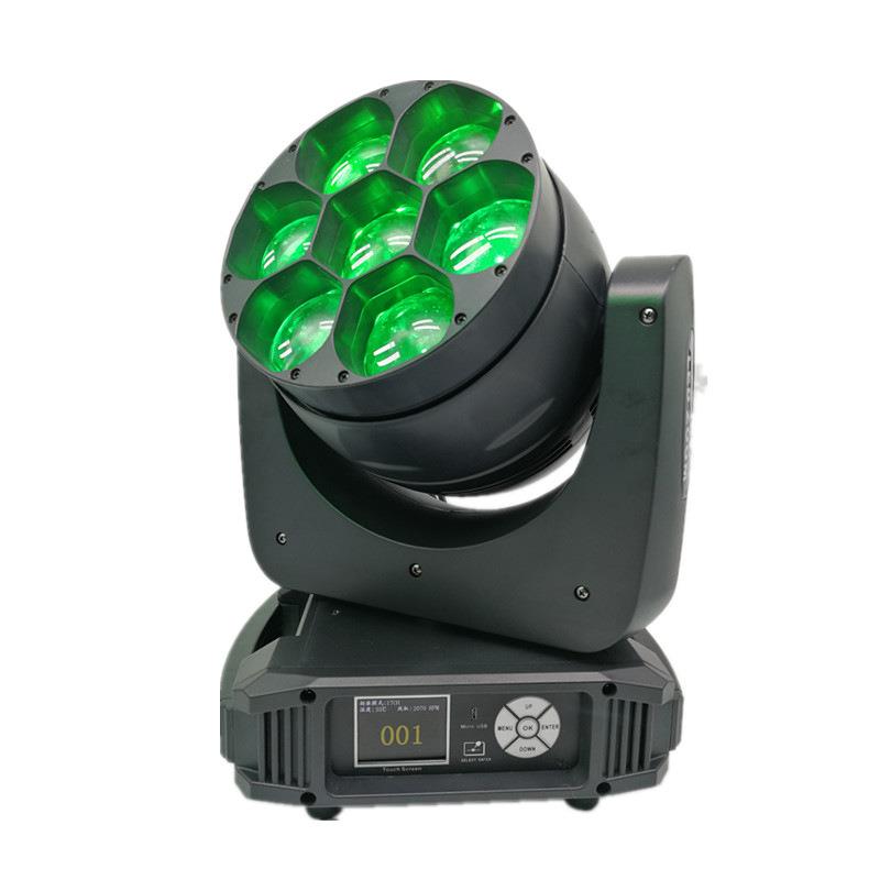 7颗40W LED调焦摇头染色灯全彩RGBW酒吧变焦婚庆背景夜厅清吧灯