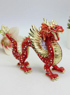 珐琅彩天使系列合金飞龙装饰品家居饰品客厅玄关电视柜桌面摆件