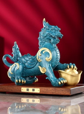 铜欣祥黄铜元宝貔貅摆件家居办公室瑞兽貔貅工艺品摆设桌面礼品