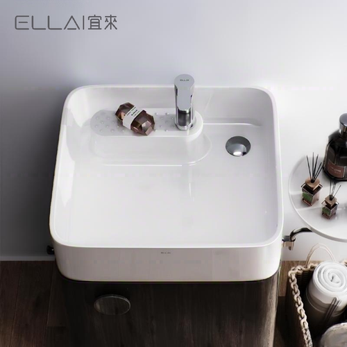 ELLAI宜来超薄半嵌台上洗脸盆