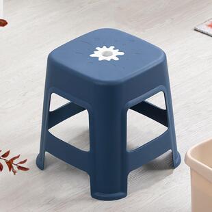 【茶花】加厚塑料现代简约儿童矮小凳子结实耐用便携家用厨房