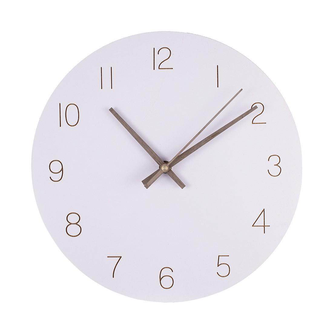 创意圆形数字挂钟客厅卧室静音装饰时钟简约时尚个性石英钟表cloc