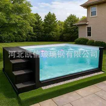 WPC免挖坑泳池地上快装式成品户外庭院别墅家用泳池厂家