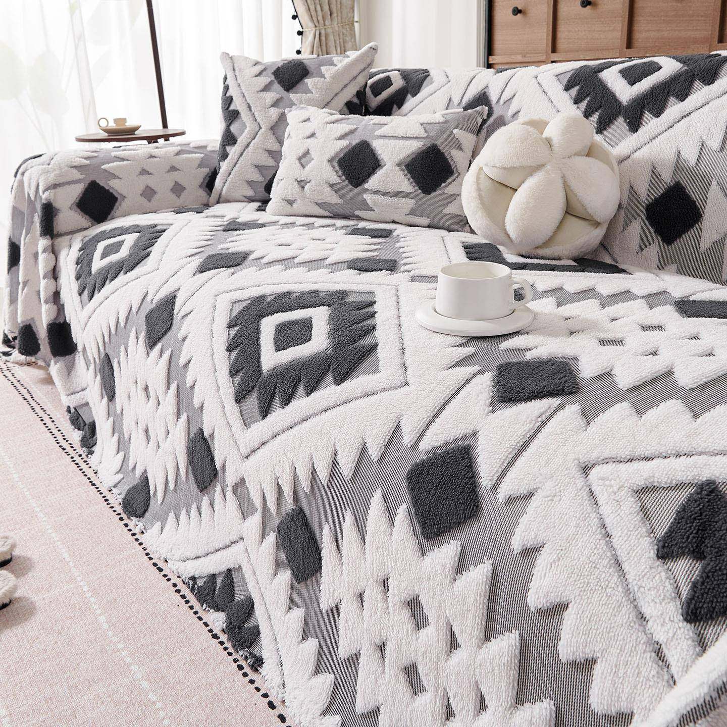 波西米亚风亲肤高克重舒棉绒沙发巾2025新款一整张沙发毯盖布,3C数码配件,其它配件,淘宝优惠券,粉丝福利购,淘宝优惠卷