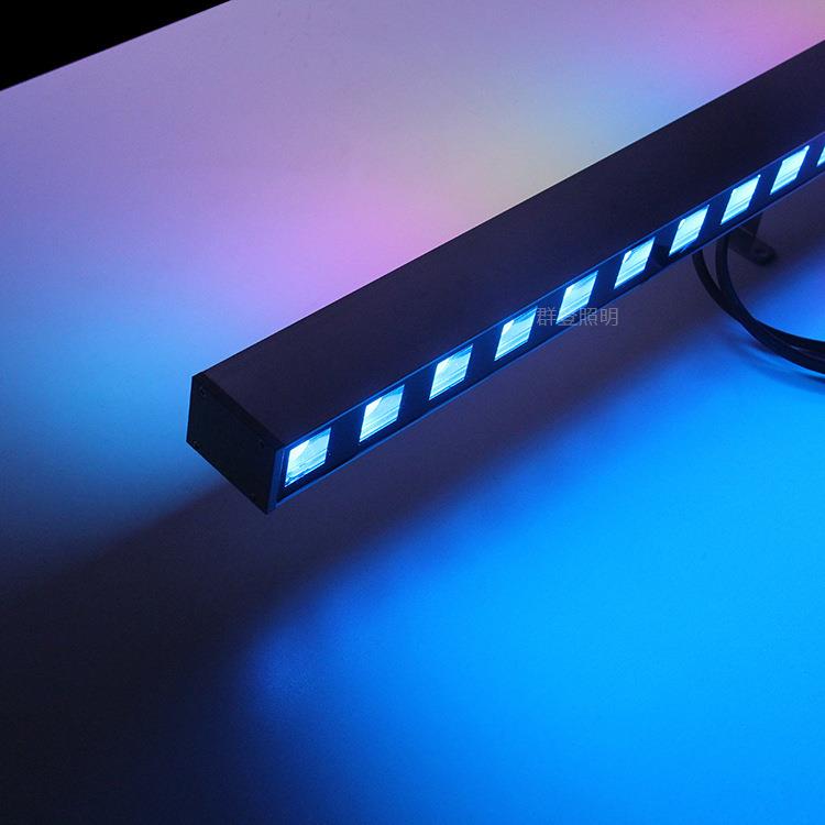 DMX512RGBW户外防雨两面发光led线条灯 外墙轮廓灯双面发光洗墙灯