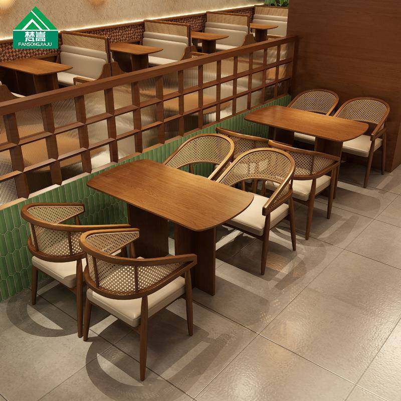 港式茶餐厅西餐厅实木桌椅组合东南亚主题餐厅火锅店藤编桌椅组合,3C数码配件,其它配件,淘宝优惠券,粉丝福利购,淘宝优惠卷