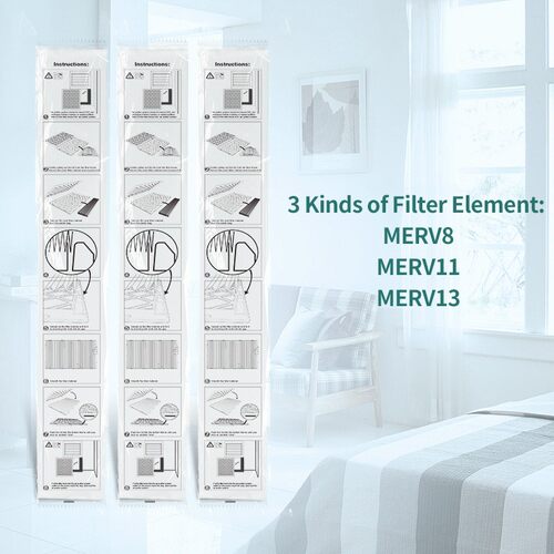 20x25x1板式塑料框空气过滤器滤芯- MERV 13 防尘宠物抗敏(4片装)