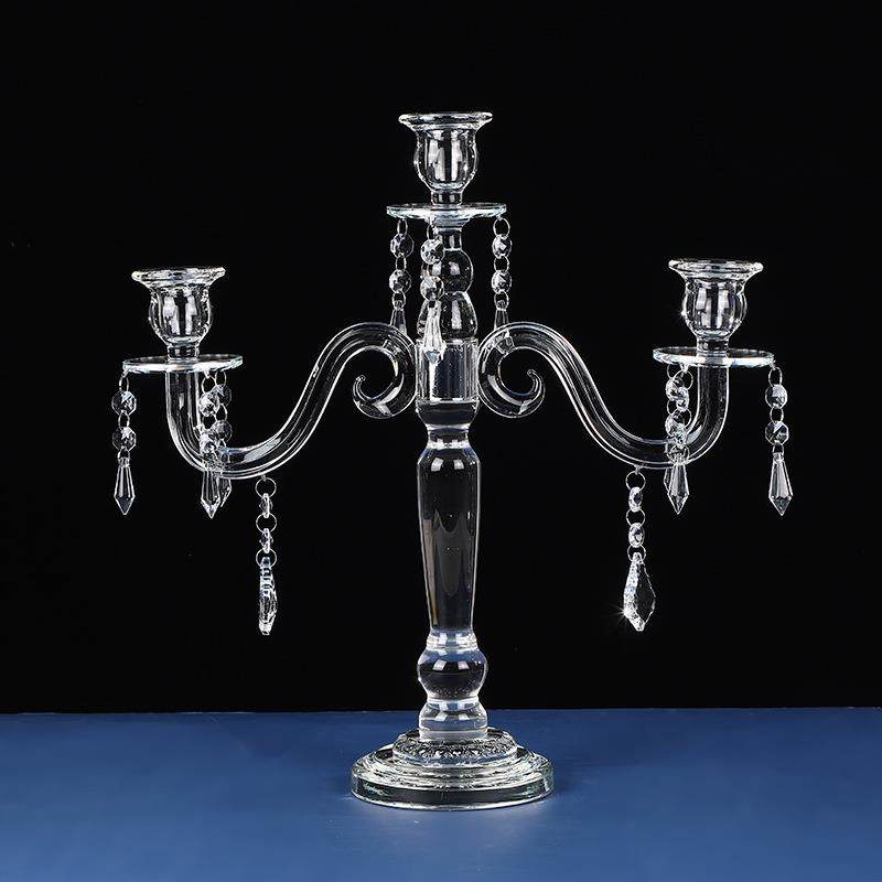 简约现代三头水晶烛台蜡烛台水晶装饰工艺品摆件直销婚庆道具,特色手工艺,其他特色工艺品,淘宝优惠券,粉丝福利购,淘宝优惠卷