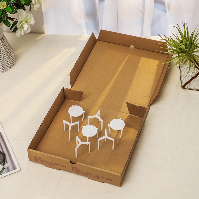 塑料披萨三角架子外卖防粘pizza支撑架披萨盒固定支架子100个