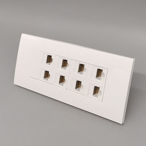 118型a中号六类网络模块八口8口RJ45面板8个CAT6千兆电脑网线宽带