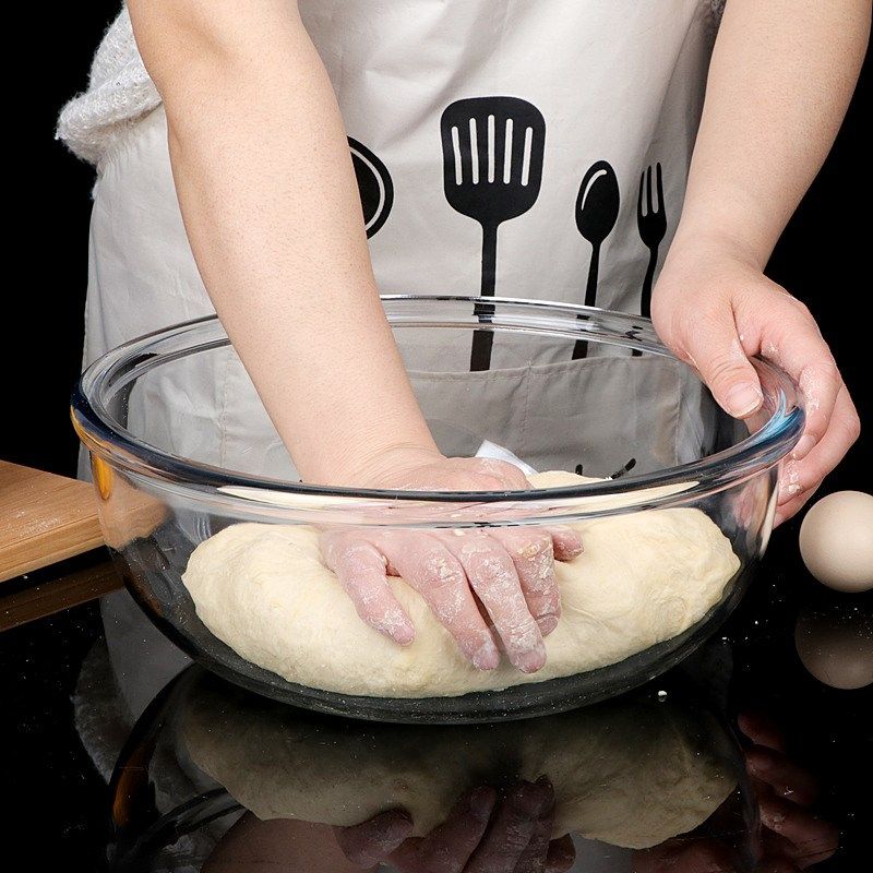 特大号钢化玻璃碗厨房家用和面盆腌料盆搅拌沙拉碗烘焙料理碗多用