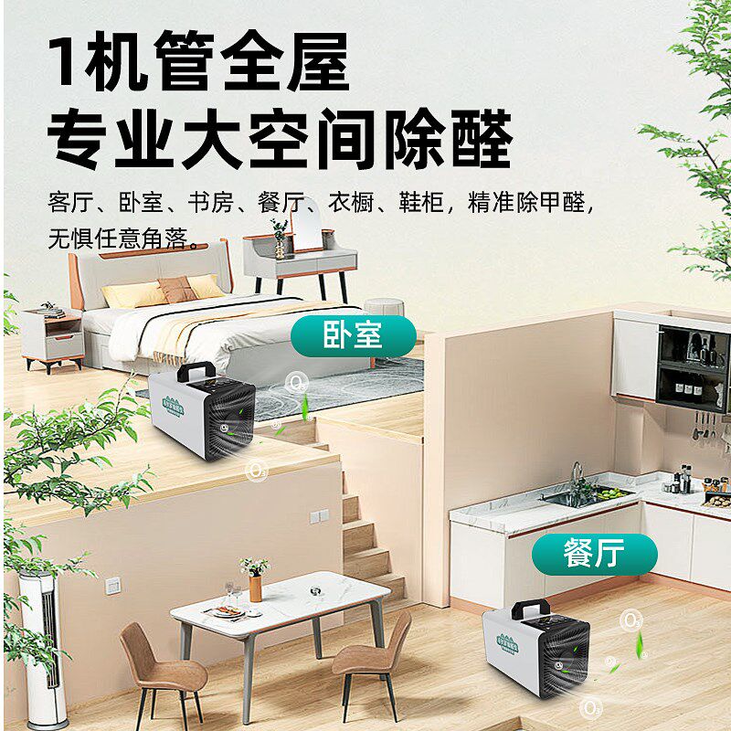 空气净化器除h甲醛家用臭氧机消毒新房装修小型桌面除味去味除醛