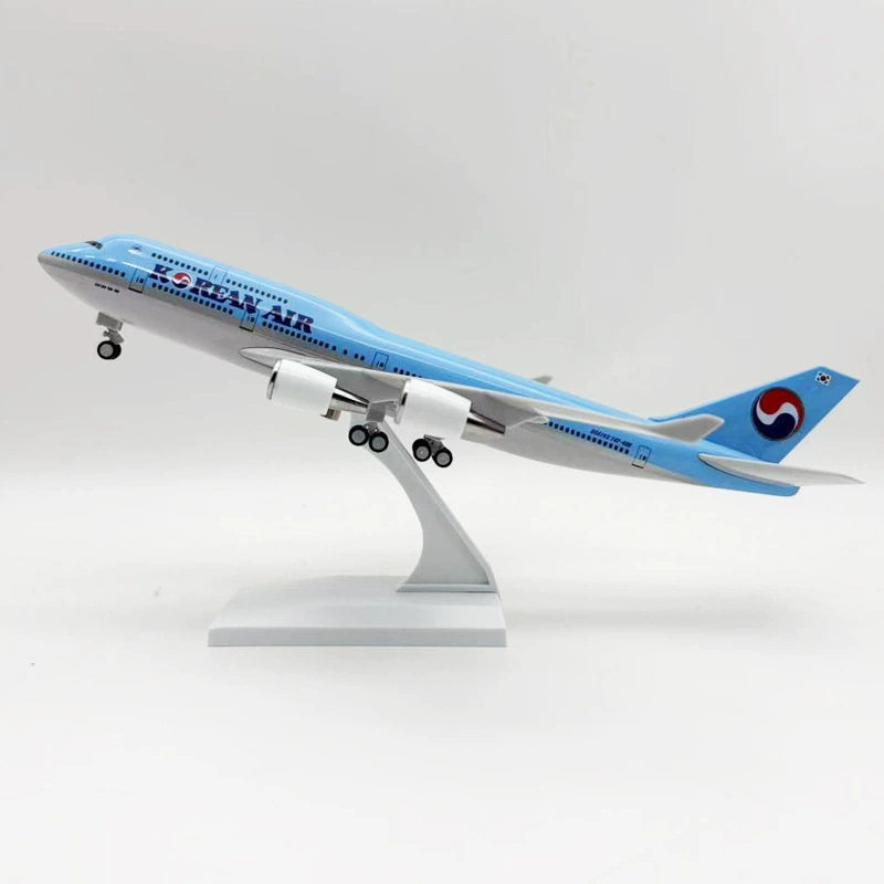 B747大韩航空飞机韩国仿真民航客机模型30CM树脂静态摆件礼品礼物